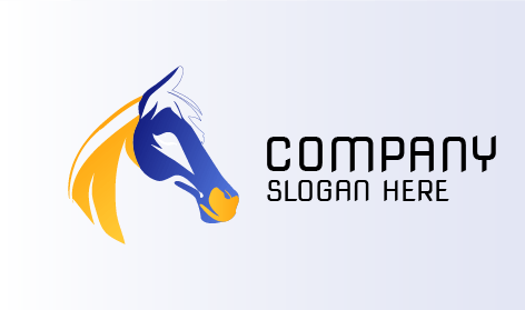 Prächtiges Hengstpferd Logo