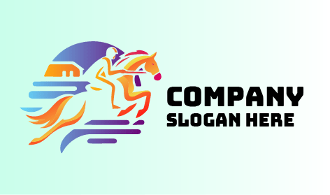 Logotipo De Caballo De Cabaña Naranja