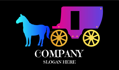 Lila Kutschenpferd Logo