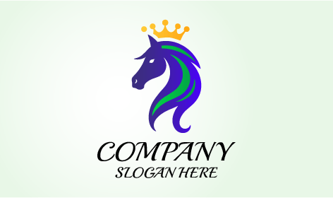 Logotipo Del Caballo Coronado Real