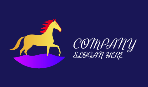 Running Yellow Horse Logo