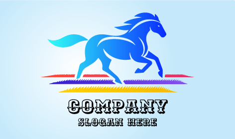 Logo Eines Rasenden Hengstes