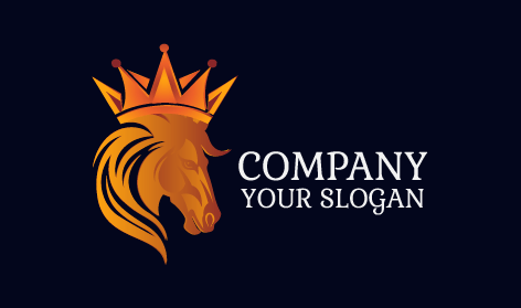 Logotipo De Cabeza De Caballo Fuerte