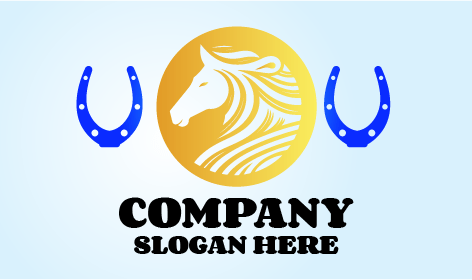 Elegante Logotipo De Doble Herradura