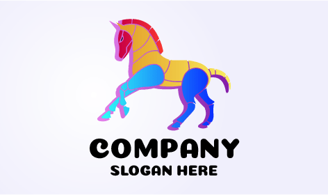 Logotipo Caprichoso Del Caballo Unicornio