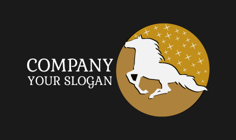 Logo Mit Weißer Pferdesilhouette