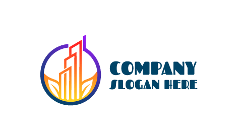 Logo De Conception D'hôtel De Ligne Orange