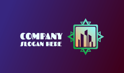 Logo D'hôtel Violet Audacieux De Qualité Supérieure