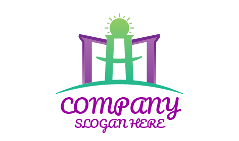 Lila Traditionelles Hotellogo