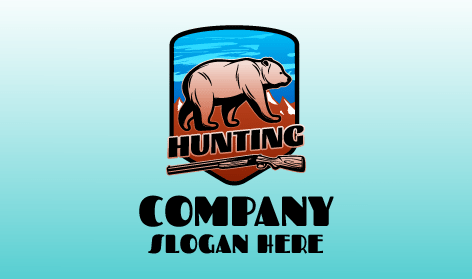 Brown Bear Hunting Logo