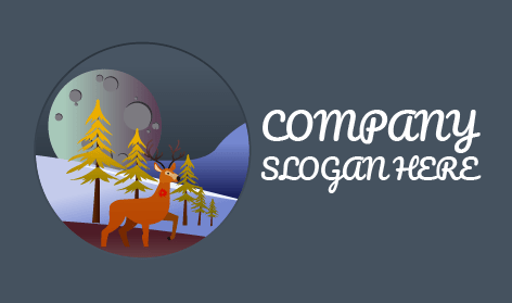 Logotipo De Caza Con Resplandor Forestal