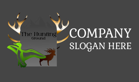 Altın Geyik Boynuzları Av Logosu