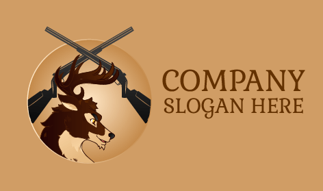 Gray Shotgun Hunting Logo