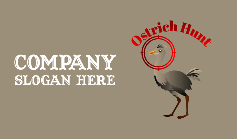 Logótipo Da Marca Registada Red Ostrich Hunting