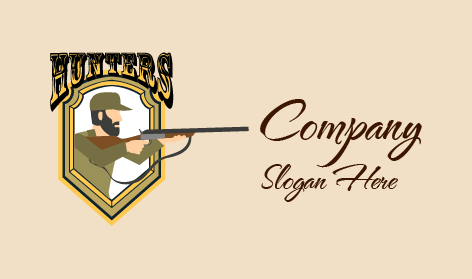 Logótipo Do Clube De Caça Com Espingarda