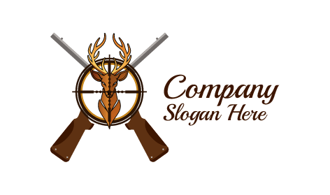 Logótipo Da Luneta Para Caça De Veados