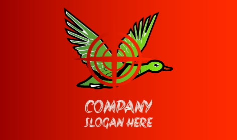 Logótipo De Caça Direcionada A Pássaros