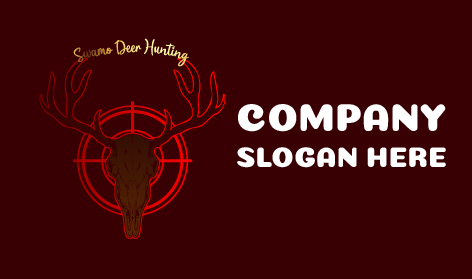 Logotipo De Caça Ao Crânio De Veado Direcionado