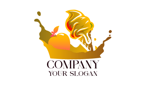 Logo De Glace À La Pomme