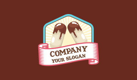 Logo De Glaces En Barre Chocolatée