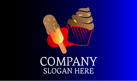 Logo De Glace À L'eau Au Chocolat