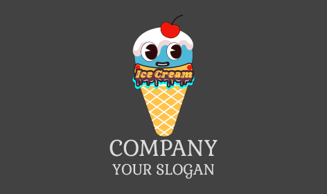 Logo De Glace Aux Yeux Mignons