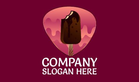 Logo De Bar À Glaces Délicieux