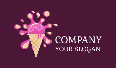 Logo De Délicieuse Glace Violette