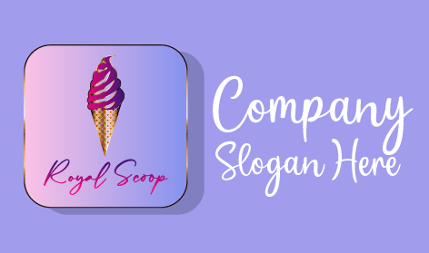 Mini Logo Cornet De Glace Violet