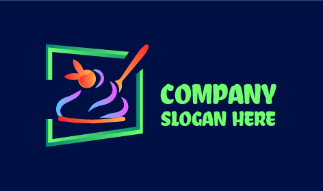 Logo De La Glace À L'orange Et À La Cerise