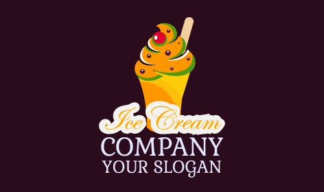 Logo De Crème Glacée Parfaitement Fouettée