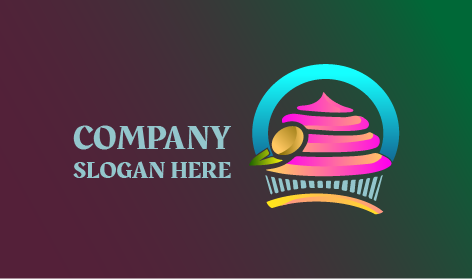 Logo De Muffin À La Crème Glacée Rose