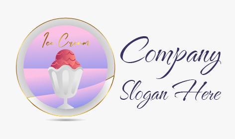 Logo Boule De Glace Rose