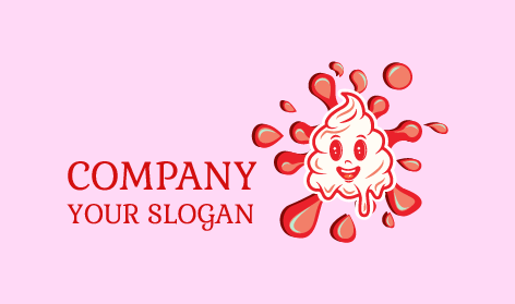 Logotipo Divertido De Mascote De Sorvete