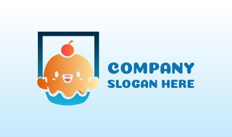 Logo De La Boule De Glace Souriante