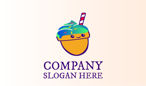 Logo De Shake À La Crème Glacée Saupoudrée