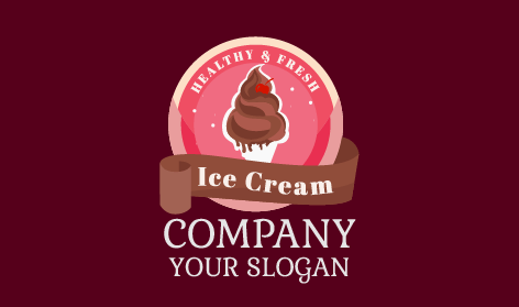Logo De Délicieuse Glace Au Chocolat