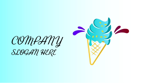 Logo De Glace Aux Pépites Jaunes