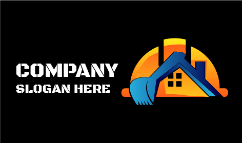 Blaues Bagger-industrielogo