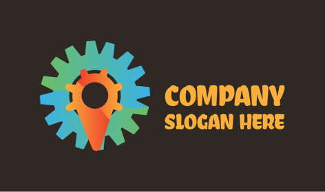 Rotierendes Zahnrad-Industrielogo