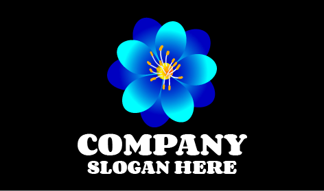 Logo Del Gelsomino Blu In Fiore