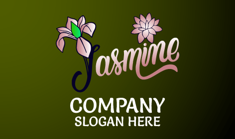 Logo Tipografico Colorato Jasmine