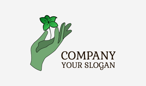 Logo Del Gelsomino Della Mano Aggraziata