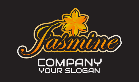 Logo Arancione Abbagliante Del Gelsomino