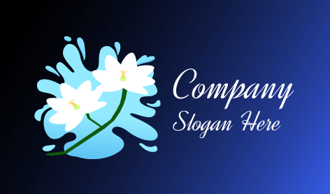 Logo Del Gelsomino Con Effetto Acqua Spruzzata