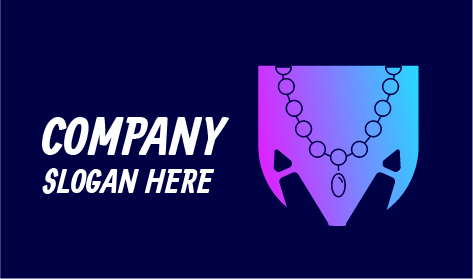 Collier Bleu Logo Bijoux