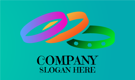 Logo De Bijoux À Bandes Colorées