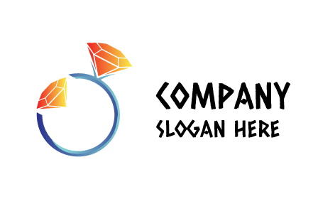 Logo De Bijoux Avec Bague En Diamant