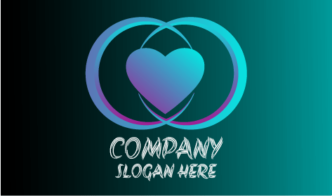 Logo De Bijoux En Forme De Coeur Dégradé