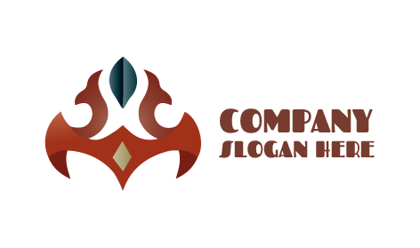 Logotipo De Joyería De Corona De Color Granate